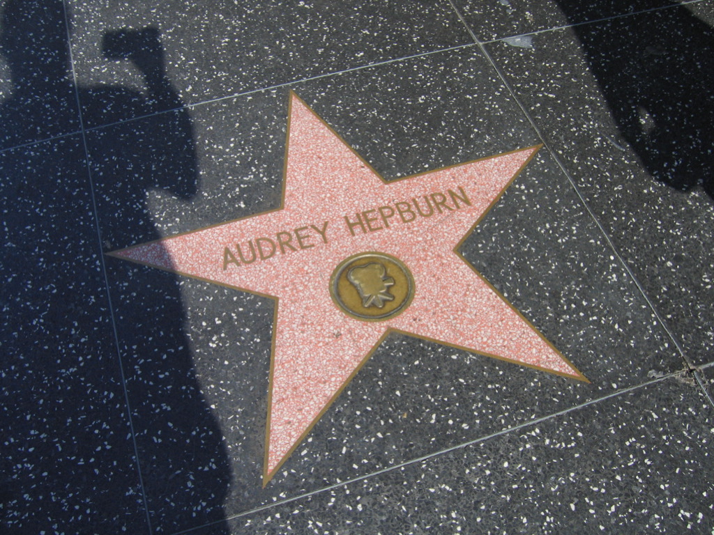 Audrey Hepburn's star on the Hollywood Walk of Fame. — karmakazesal on Flickr, CC BY-SA 2.0 (Wikimedia Commons)