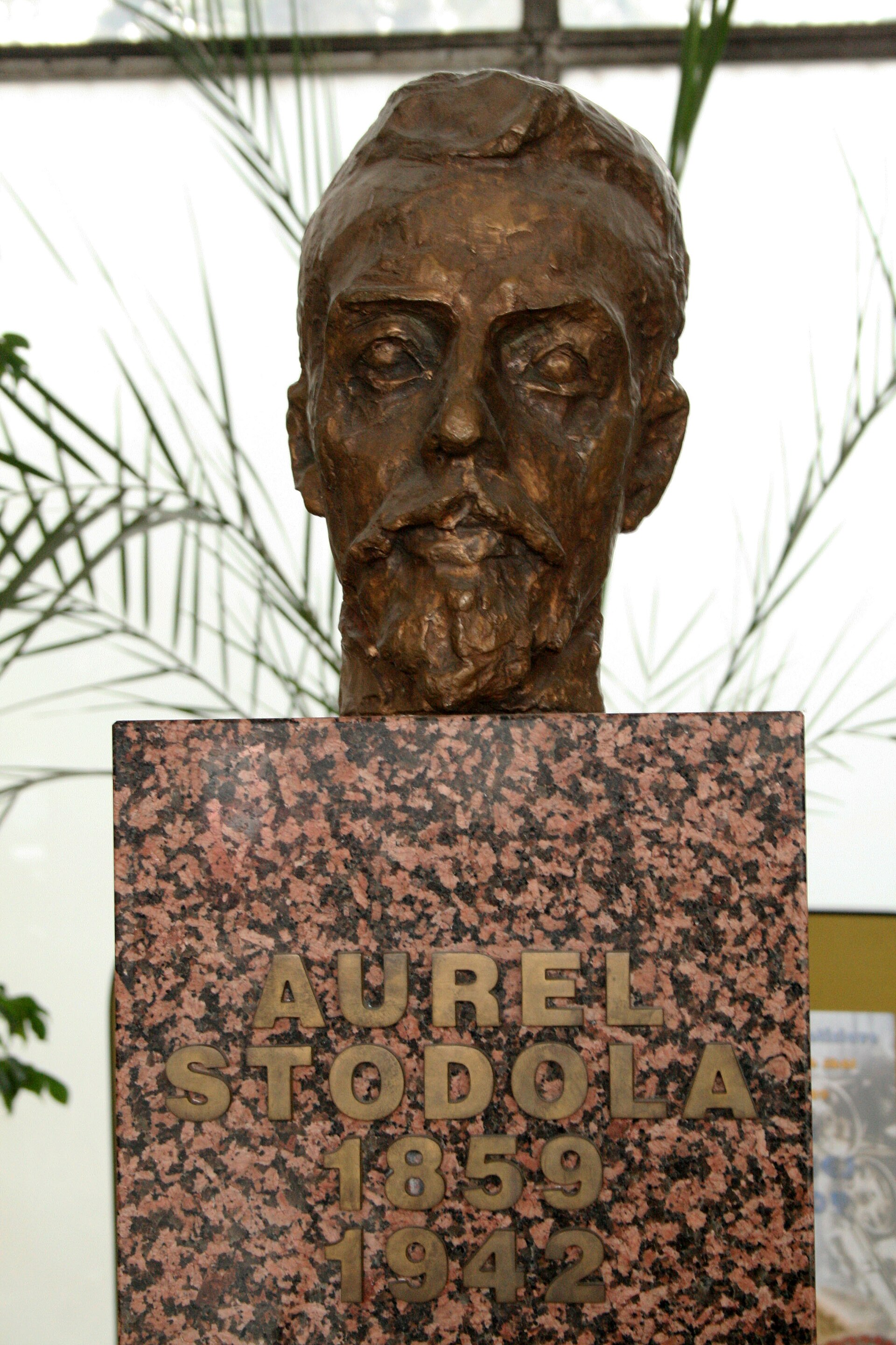 A bust of Aurel Stodola at the Faculty of Mechanical Engineering, STU, in Bratislava.