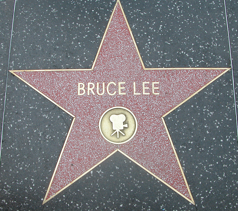 Bruce Lee's star on the Hollywood Walk of Fame in Los Angeles.