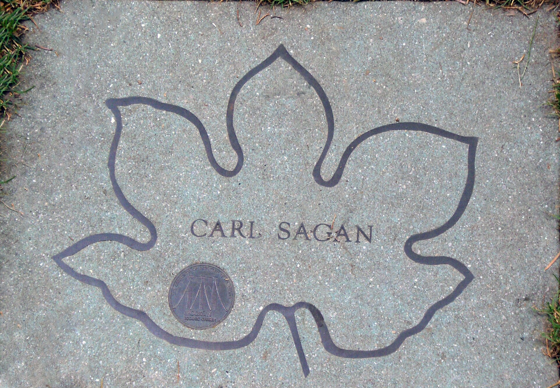 A stone dedicated to Carl Sagan at the Brooklyn Botanic Garden in New York City. — Enrique Cornejo, CC BY-SA 3.0 cz (Wikimedia Commons)