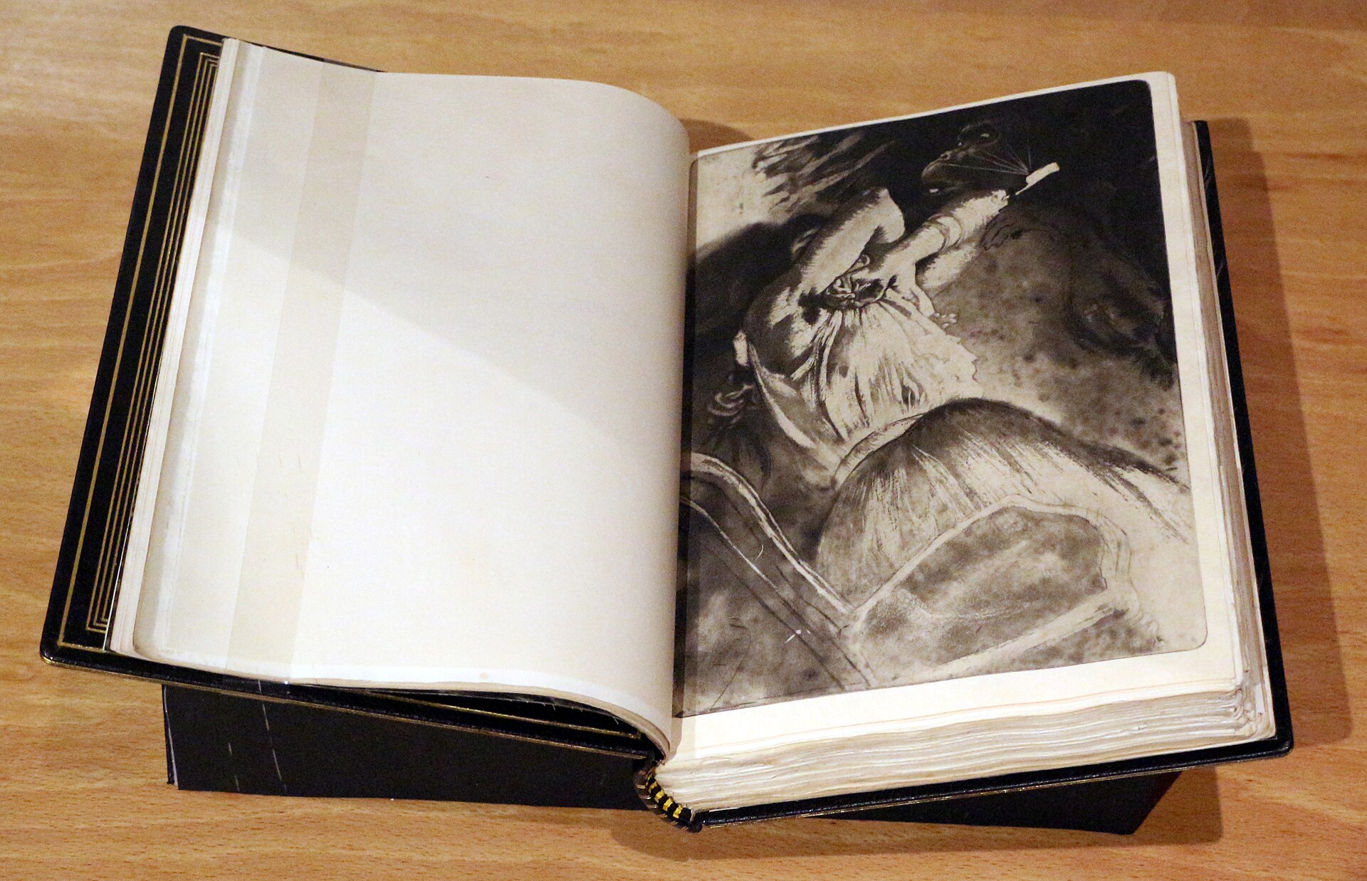 An 1897 Paris edition of fifteen tales by Edgar Allan Poe, translated by Charles Baudelaire and illustrated by Louis Legrand. — Louis Legrand, CC BY 3.0 (Wikimedia Commons)