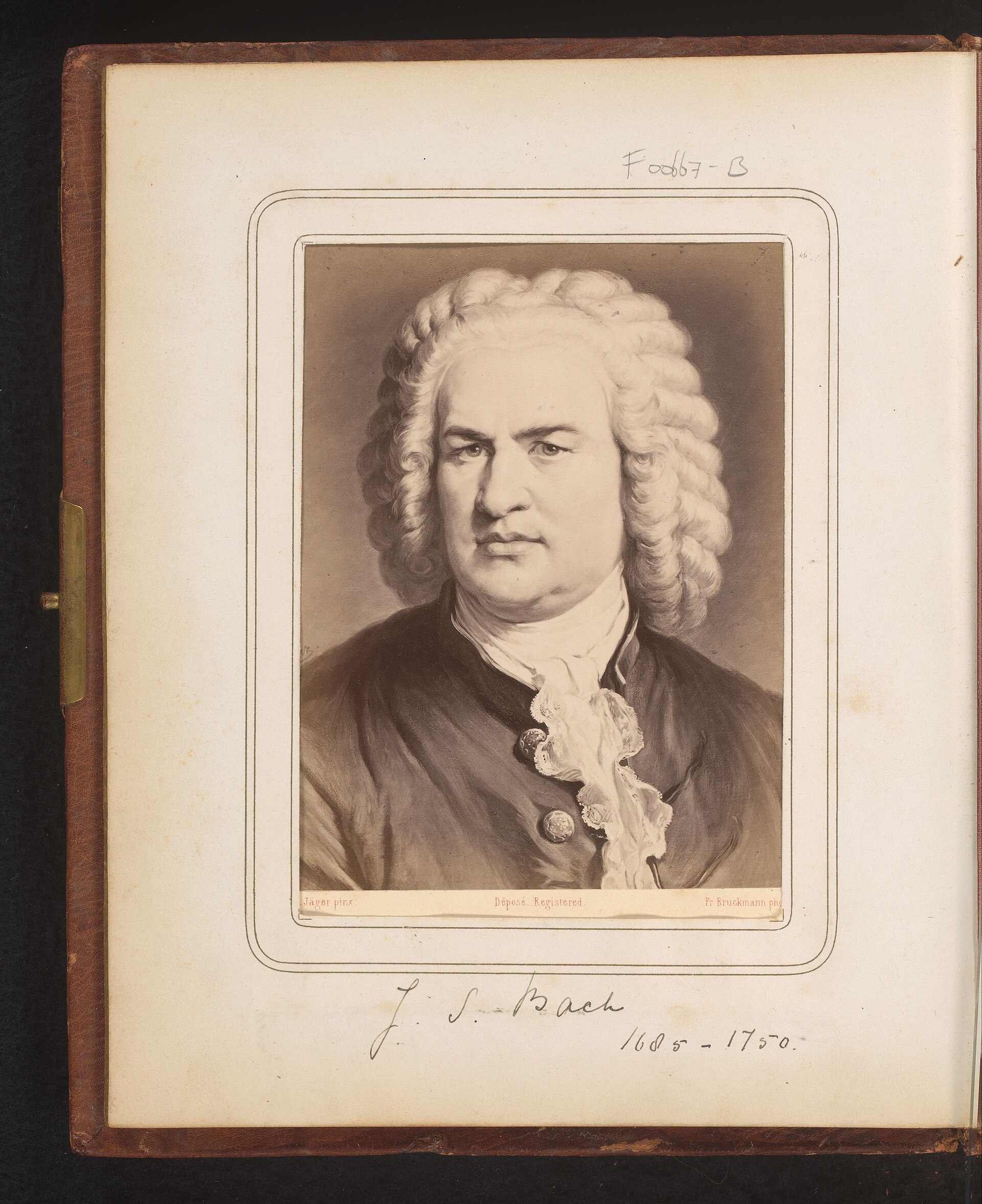 A painted portrait of Johann Sebastian Bach.