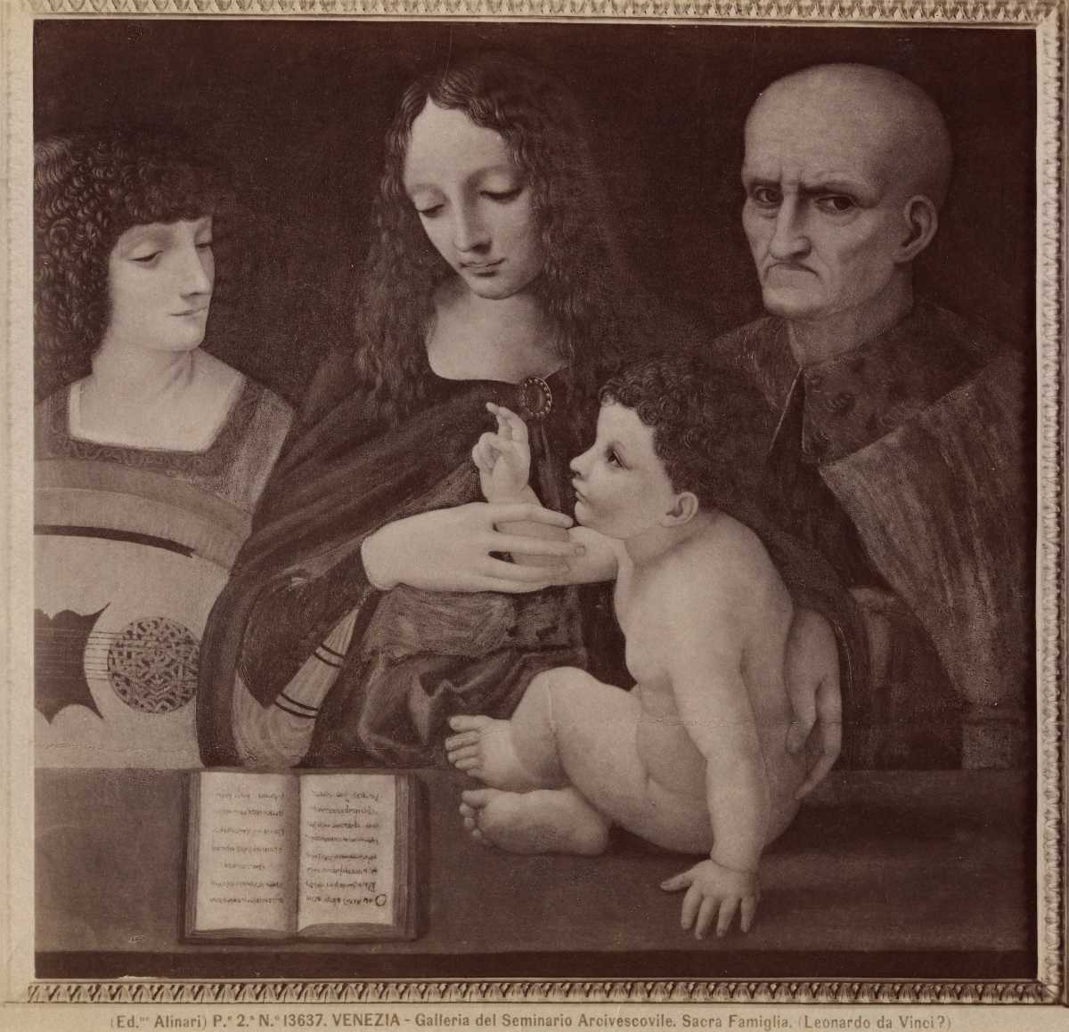 A painting of the Holy Family attributed to Leonardo da Vinci, held in the Seminario Arcivescovile gallery in Venice.