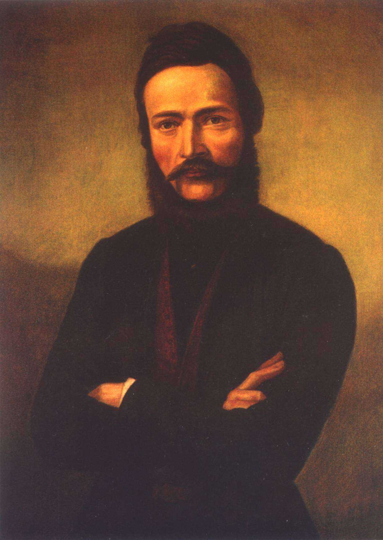 Portrait of Ľudovít Štúr by the painter Jozef Božetech Klemens.