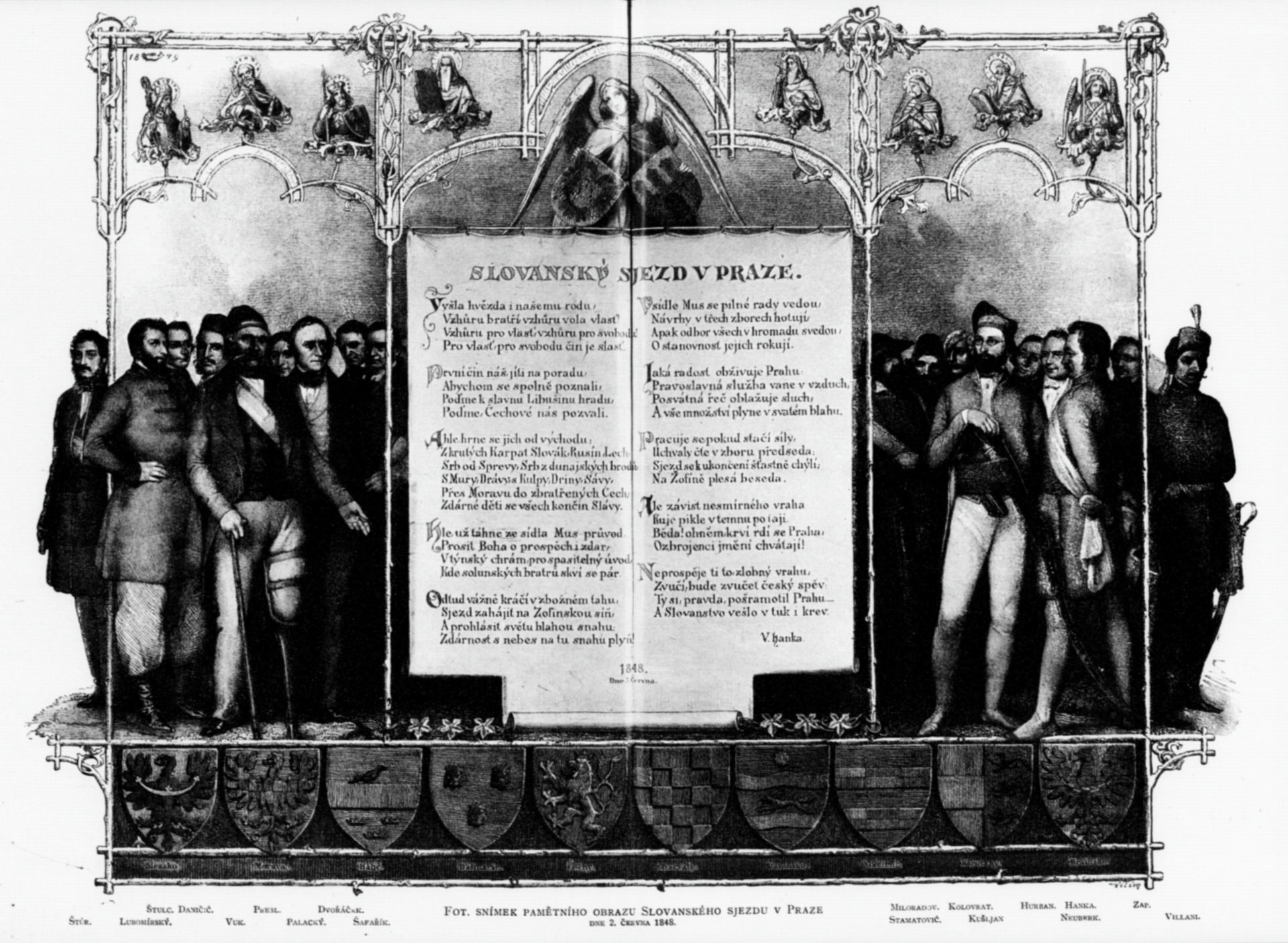 Commemorative painting of the Prague Slavic Congress of 1848, in which Ľudovít Štúr took part.