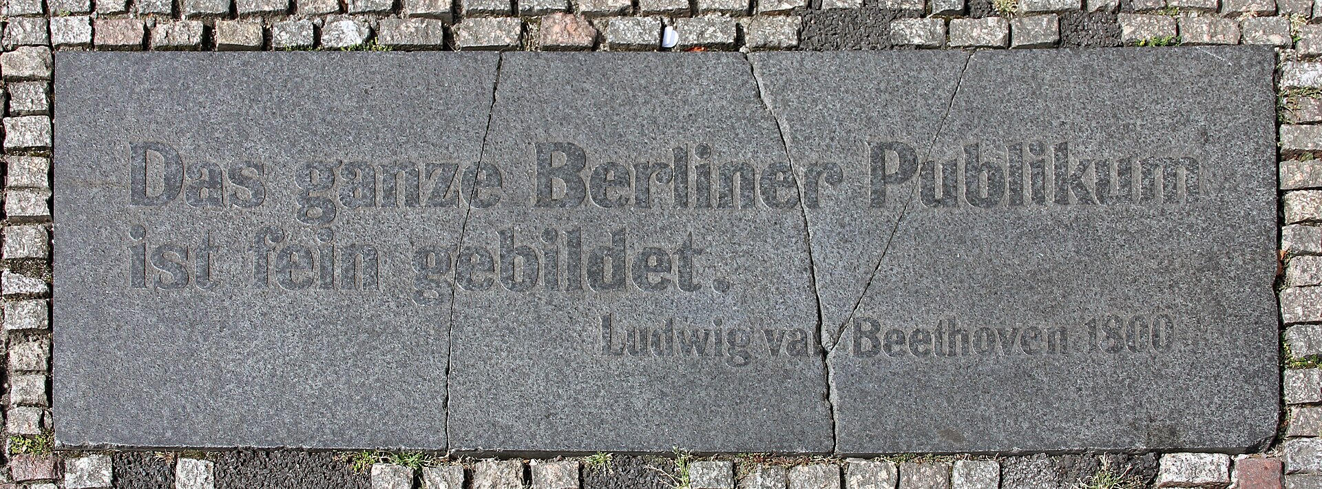 A memorial plaque to Ludwig van Beethoven at Gendarmenmarkt in Berlin. — OTFW , Berlin, CC BY-SA 3.0 (Wikimedia Commons)