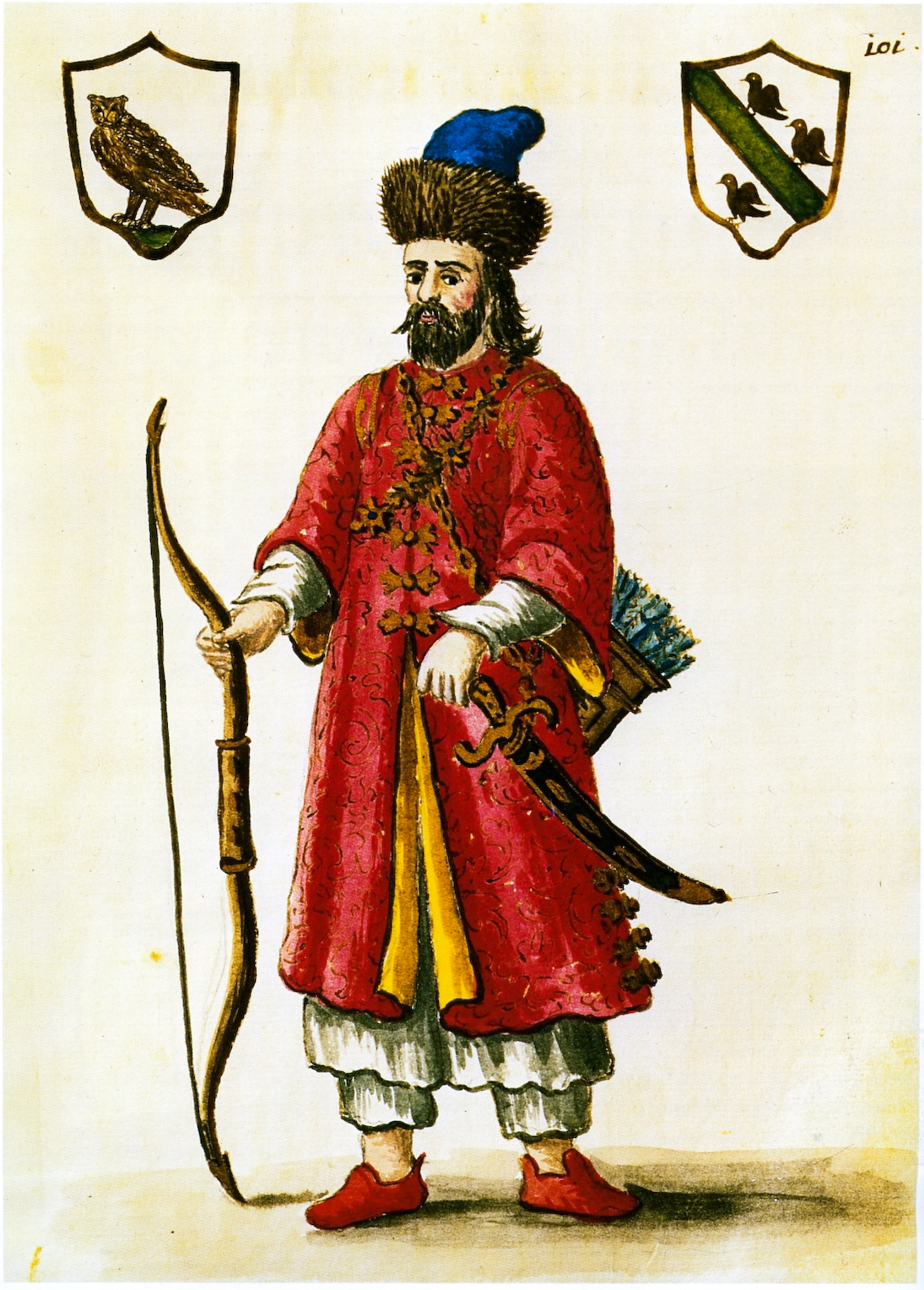 Marco Polo portrayed in Tartar costume.
