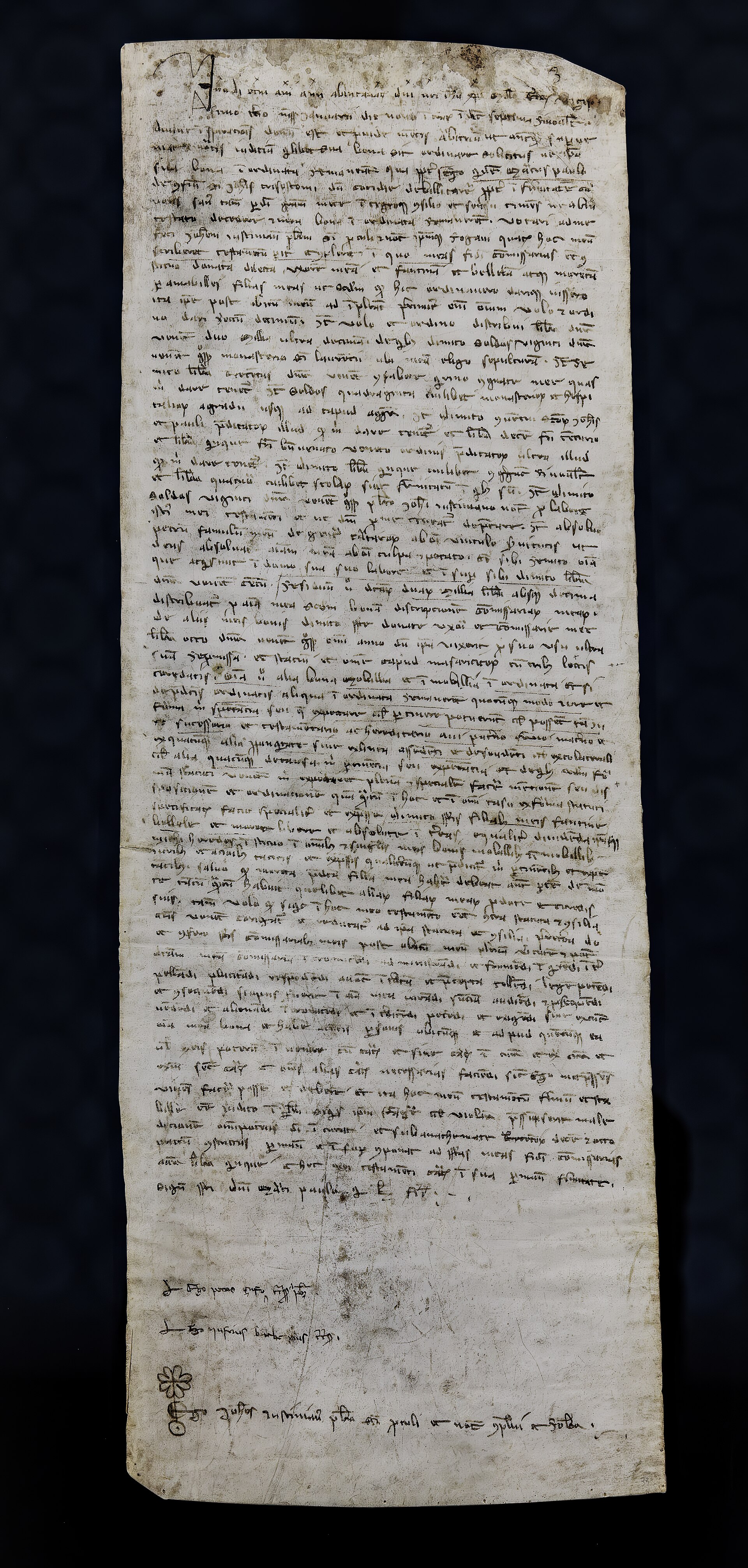The testament of Marco Polo, preserved at the Biblioteca Nazionale Marciana in Venice.