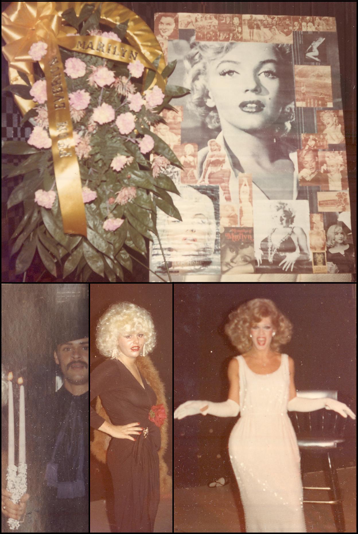 A candlelit tribute to Marilyn Monroe on the tenth anniversary of her death in 1972.