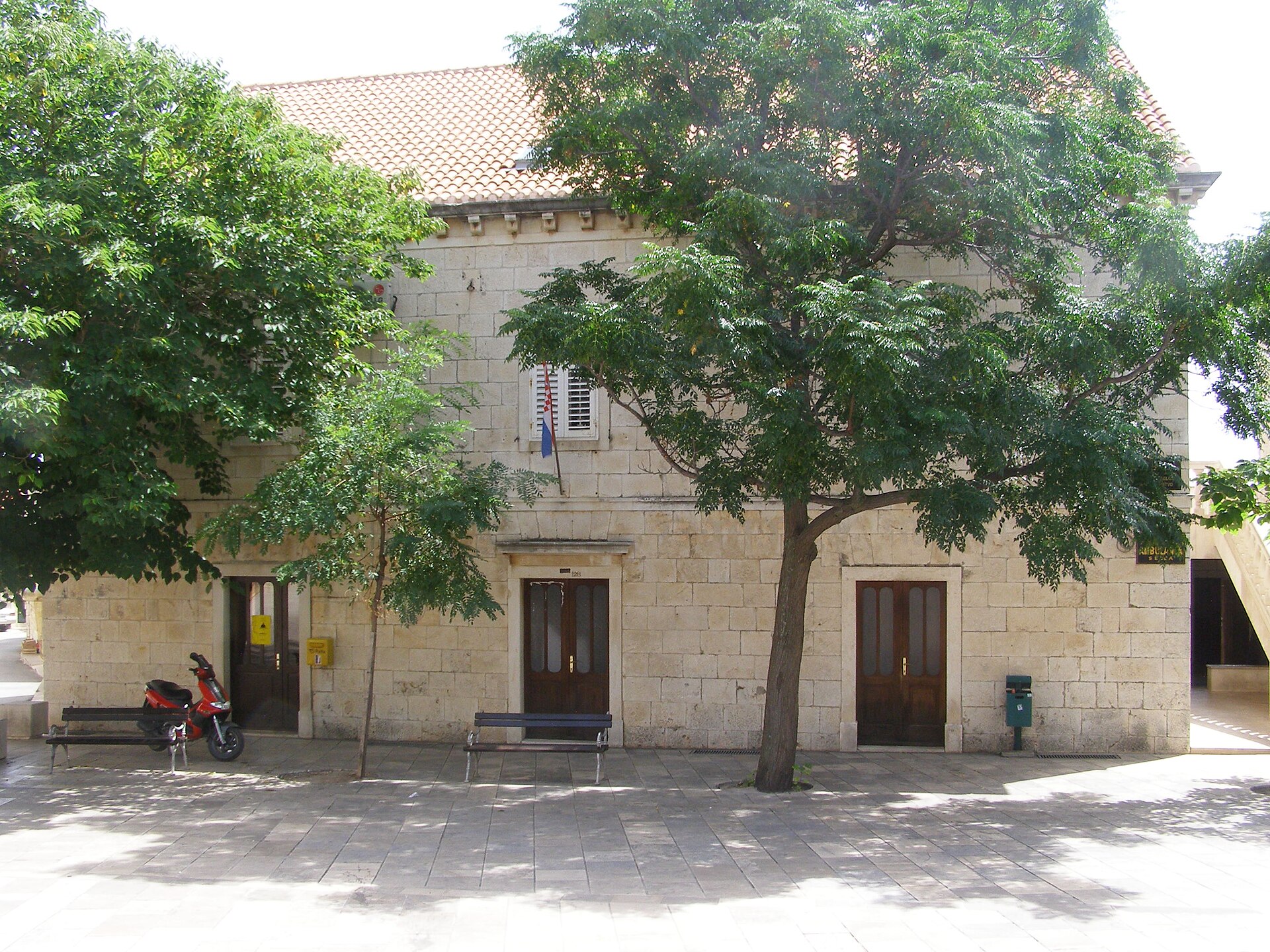 The house in the village of Selca on the island of Brač, Croatia, once the home of Martin Kukučín.