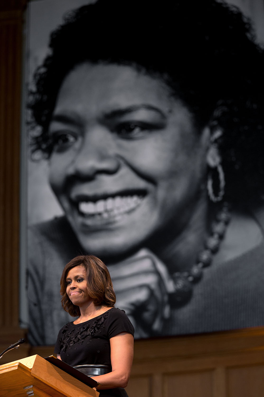 A memorial service for Maya Angelou at Wait Chapel, Wake Forest University, in Winston-Salem in June 2014.