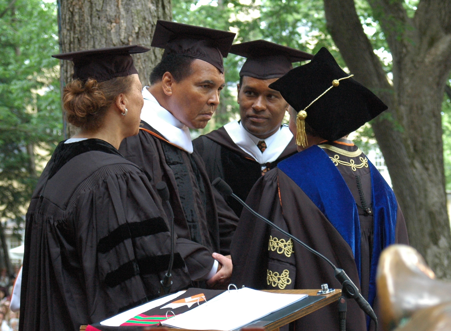 Muhammad Ali receiving an honorary doctorate from Princeton University, 2007. — Oliver Krüger, CC BY-SA 3.0 (Wikimedia Commons)