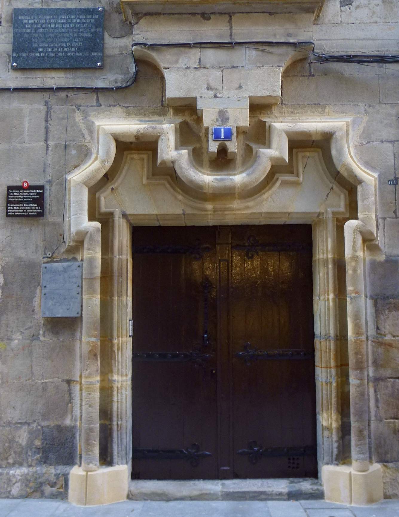 The house in Bilbao, Spain, where Simón Bolívar stayed between 1801 and 1802.