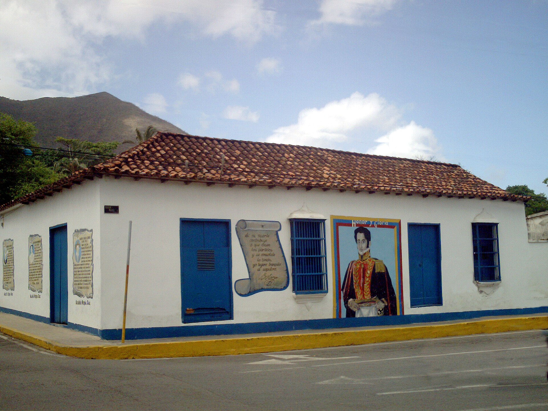 The Casa del Libertador on the main square of San Juan Bautista, Nueva Esparta, Venezuela.