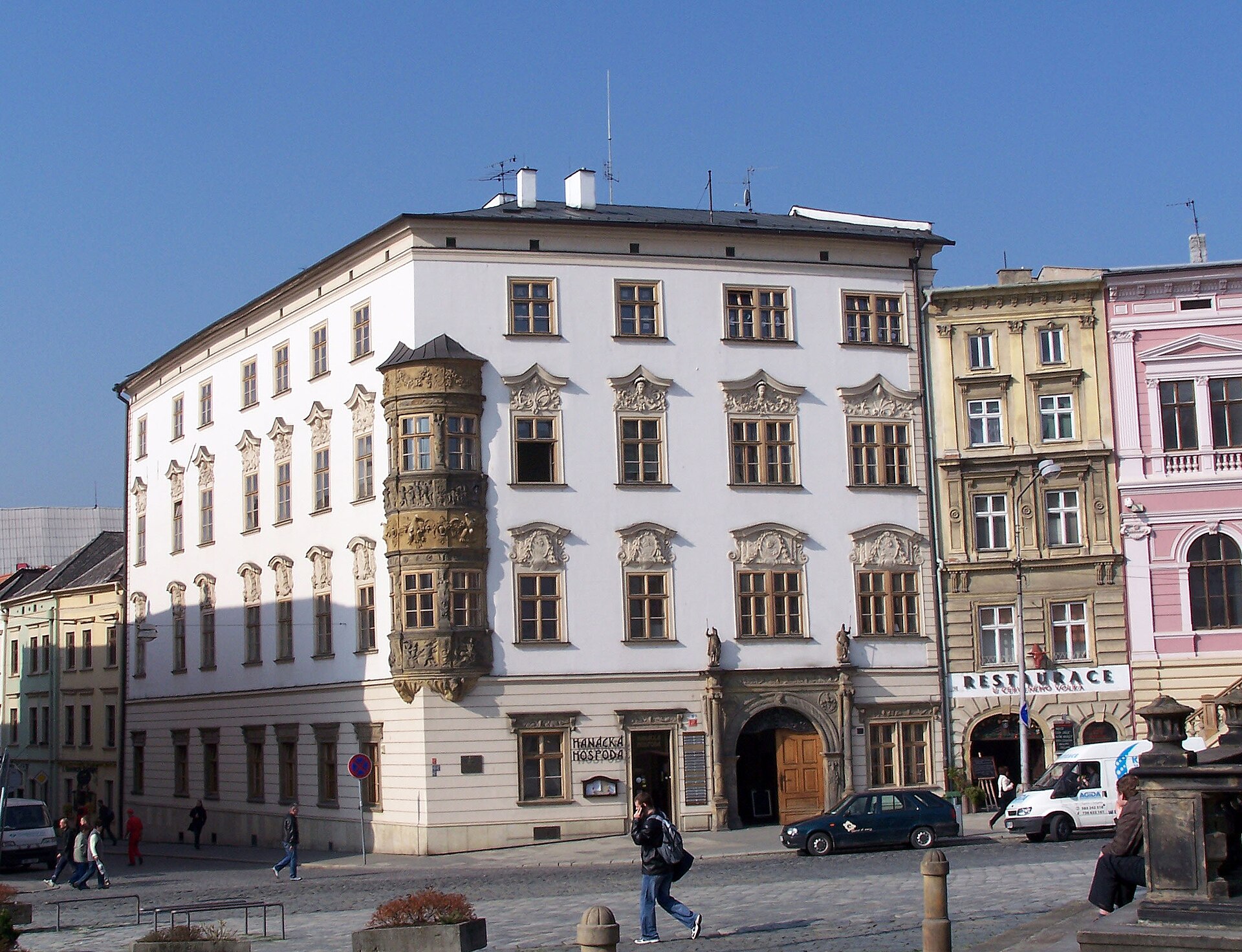 Hauenschild's House in Olomouc, where the Mozart family stayed in 1767. — User:Darwinek, CC BY-SA 3.0 (Wikimedia Commons)